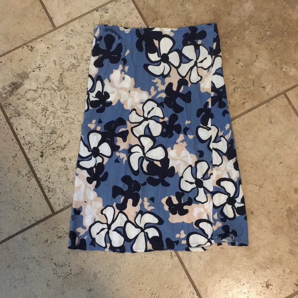Blue floral skirt